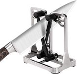 Knife Sharpener Manual Knife Sharpeners: Upgrade Made of Full Metal Bracket - Safe, Easy to Use Kitchen Tools