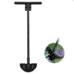 Saw Tooth Edger Lawn Tool, Half Moon Manual Lawn Edger with T-Grip, Sidewalk Grass Long Handled Step Grass Edger, 36-Inch Long Handle Hand Edger