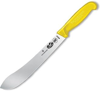Victorinox Fibrox Wide Tip Blade Butchers Knife, Yellow, 5.7408.25