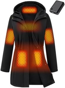 Women Heated Jacket Battery Pack Warm Fleece Coat Adult Her Sister Mom Girlfriend Aunt Best Friend Friendship Grandma Bestie Wife Daughter Law Elderly Lady Happy Birthday Christmas Xmas Useful Gift