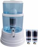 Aimex 16L BPA-Free Bench Top Purifying Water Dispenser Includes 3 Pieces Activated Charcoal 8-Stage Water Filter for Alkaline Balance, Chlorine & Heavy Metal Reduction