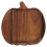 PRETYZOOM Halloween Charcuterie Board Pumpkin Shaped Serving Tray Wooden Appetizers Platter Dessert Snack Dish Halloween Party Candy Plate for Fruit Treat
