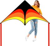 Kaiciuss Delta Kite for Kids & Adults Easy to Fly Large, The Easiest Single Line Beach Kite, it Comes with 300ft String Kite Handle