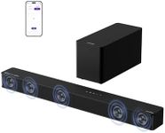 ULTIMEA 5.1ch Soundbar with Dolby Atmos, Sound Bar with Subwoofer for Smart TV, Home Theater Surround Sound System for TV, 300W, Adjustable Bass Boost, App, BT 5.4, Poseidon M60 (2025 Model)