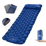 TENTRA Ultralight Self Inflating Camping Mat – Extra Thick Waterproof Sleeping Mat For Outdoor Hiking, Backpacking - Camping Air Bed - Camping Mattress With Built In Foot Pump