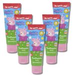 My Teeth Time Peppa Pig Toothpaste - Bubble Gum Flavour, Rainbow Striped, 75ml Pack of 5 - Pediatric Dentist Recommended Dental Care for 3-8 Year Olds, Promotes Healthy Oral Hygiene Habits