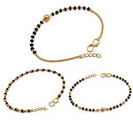 JHB Gold Plated Hand Bracelet Combo For Women (COMBO40)