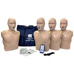 PRESTAN PP-AM-2000-4-MS Professional Adult Series 2000 CPR Manikin with Advanced Feedback, 4-Pack,Medium Skin