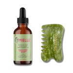 Jade Gua Sha Scalp Massage Comb & MIELLE Rosemary Mint Collection Hair Strengthening Oil 59ML Value Bundle