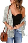 Sidefeel Women's Crochet Cardigan S