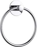 Lerkely Stainless Steel Towel Ring, Bath Towel Holder Towel Ring, 6.3 inches/16cm, Hanging Towel Hanger, Bathroom Accessories for Kitchen Bathrooms