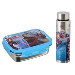 SKi Homeware Steel Lunch Box (600 ML) & Steel Slim Bottle (400 ML) Combo/Gift Set- Frozen