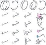 MODRSA Nose Rings Hoop Nose Rings f