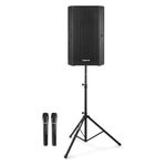 VONYX VSA500 12-Inch Portable PA System – 800W Battery Powered Speaker with 2 Wireless Microphones, Bluetooth, USB/SD MP3 Player & Tripod Stand – Ideal for Events, Presentations & Parties