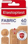 Elastoplast Extra Flexible Fabric Plaster Strips (40 Pieces), Extra Flexible Fabric Plasters, Breathable Plasters, Flexible Large Plasters, Water-Repellent plasters, Strong Adhesion, Tan