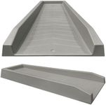 Master Mark Splash Block, Decorative Gutter Downspout Extensions, Splashguard, Foundation Water Diverter, Rain Gutter Guard, Plastic 24” (Gray)