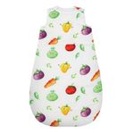 A toddler thing Organic Muslin Aloe Vera Sleeping Bag | Cotton Sleep Sack for Babies | Cozy and Safe | Wearable Baby Blanket | Print - Veggie | Pack of 1