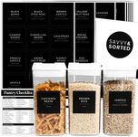 Black Pantry Labels for Food Contai