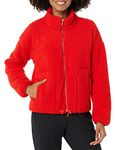 Amazon Essentials Women's Sherpa Jacket, Poppy Red, L