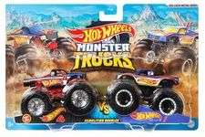 Hot Wheels Racing 4 Vs Racing 1 Demolition Doubles Monster Trucks 2023 1:64 Scale 3+ Ages,Multicolor