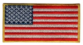 USA American National Flag Embroidered Sew on Patch ; Size: 11.5cm x 6cm for Jackets, Caps, T-Shirts, Bags, Jeans, Pants, Outdoor Clothing ; Imported from Malaysia (1 Piece). (Code: M-20)