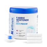 Ethiek Fabric Whitener for White Clothes | Removes Ink, Haldi, Grease & Oil Stains | 100% Chlorine Bleach-Free Formula | Brightens Whites & Prevents Yellowing | Detergent Add-On | 400 g