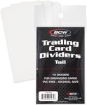 BCW NEW TALL TRADING CARD DIVIDERS PACK OF 50