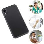 Omio for iPhone XR Antigravity Case Ultra Thin Magical Nano Adsorption Technology Anti-Gravity Protective Cover for iPhone XR Sticky Case Nano Suction Soft Anti-Scratch Shell for iPhone XR Case Black