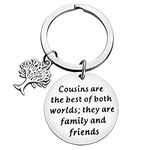 Cousin Keyring Cousin Gift for Cousins Cousin Key Ring Chain Christmas Birthday Gifts for Cousin Graduation Gifts for Cousins Family Gifts, Cousins are The Bestest of Both Worlds