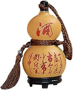 Cruche de Gourde Naturelle, Cruche Gourde de Vin Saké, Flacon de Hanche Facile à Nettoyer, Bouteille d'eau Vin de Grande Capacité, Gourde d'eau Et de Vin pour Camping,150ml
