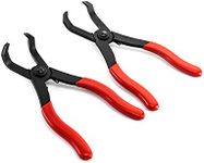 QWORK Angled Push Pin Pliers Set, 30 and 80 Degree Angled Pliers Fastener Remover Tool Rivet Puller,2 Pcs