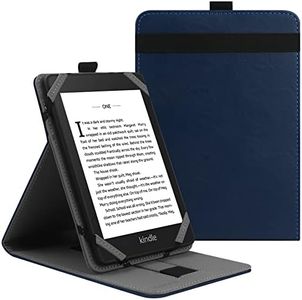 VOVIPO Coque de Protection Universel pour Kindle Paperwhite Kobo Liseuse 6 Pouces, étui Folio Compatible avec la liseuse Sony/Kobo/Tolino/Pocketbook/Kindle 6",avec Support Multi Angles-Navy