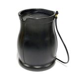 FCMP Outdoor 45-Gallon Catalina Rain Barrel – BPA-Free, Flat-Back Design with 3.5 Foot Garden Hose, Shut-Off Thumb Valve, and Fixed Lid (RB-CAT-BLK) Black