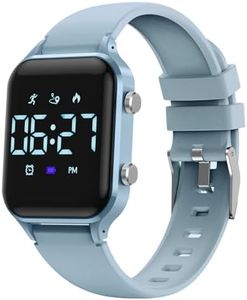 Waterproof Kids Digital Watches for Boys Girls,Sport Watch with Pedometer Stopwatch Vibration Alarm for Ages 5-13,No App Fitness Tracker Watch for Kids Teens Birthday L6615E-RockBlue