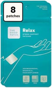 The Good Patch Relax Patches, Supports Relaxation, Natural Patch with Ashwagandha, Ginger Root, Plant Powered Wearable Wellness, Sustained Release (8 Total Patches)