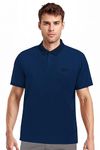 Reebok Men's Navy Polo T Shirt |Casuals | Classic Jacquard Collar Polo | Polo/Collar | Regular FIT | Half Sleeve | 100% Cotton