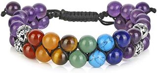 Top Plaza Amethyst Bead Chakra Brac