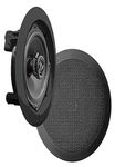 Pyle Ceiling Wall Mount Speakers - 5.25” Pair of 2-Way Midbass Woofer Speaker 1'' Polymer Dome Tweeter Flush Design w/ 80Hz - 20kHz Frequency Response & 150 Watts Peak Easy Installation - PDIC51RDBK