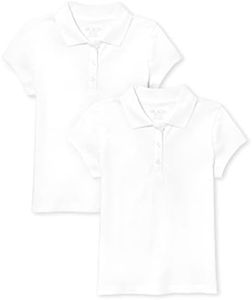 The Children's Place Multipack Short Sleeve Pique Polo, White 2-Pack, Medium