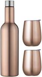 Avanti 13253 Double Wall Insulated Wine Traveller Set, Rose Gold