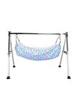 Generic Sm Enterprises Portable Foldable Baby Folding Swing Cradle For Baby Sleeping (Blue) - Stainless Steel