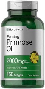 Horbäach Evening Primrose Oil Capsules 2000mg | 150 Softgels | Hexane and Solvent Free Pills | Cold Pressed Supplement with GLA | Non-GMO, Gluten Free