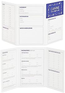 Juvale 24 Pack Puppy Vaccination Record Card, Dog Vaccine and Canine Health Record Booklets (5x3.5 in)