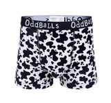 OddBalls | Mens Boxers | 1 Pack | Classic Fit | Mens Underwear | Hipster Boxer Shorts | Cotton Boxers | Elastic Waistband | Fat Cow | Medium