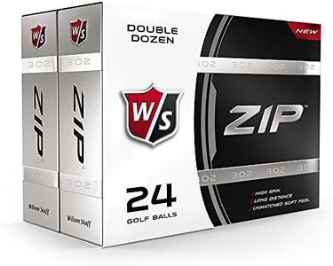 Wilson Staff Zip Golf Ball, White, 24 Pack