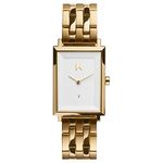 MVMT Signature Square Watches for Women - Premium Minimalist Women’s Watch - Analog, Stainless Steel, 5 ATM/50 Meters Water Resistance - Interchangeable Band - 24mm, Charlie Gold, 24 MM, Signature