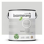 Boomerang, 100% Eco-Friendly Interior Latex Paint, Eggshell Finish for home, 3,78L / Boomerang, Peinture Latex intérieur 100% Écoresponsable, Finis Velours pour les murs et la maison, 3,78L ( White Clay / Argile blanchie)