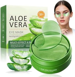 Nailpretty 60 Pièces Patch Yeux Anti Cernes, Masque pour les Yeux Aloe Vera, Yeux Éclaircir Les Cernes, Nourrit et lisse le contour des yeux, Réduit les Cernes Sous les Yeux