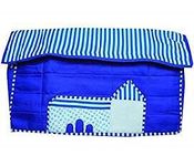 Shyam Creation Stylish Hut Design Sewing Machine Cover (Blue Colour)