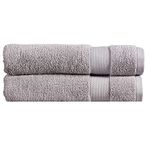 Christy Refresh Bath Sheet Towels | Set of 2 | Quick Dry | Tonal and Stylish | Soft Plush Large Bath Towels | Absorbent Shower Towels | 100% Cotton 550GSM | Machine Washable | Dove Grey